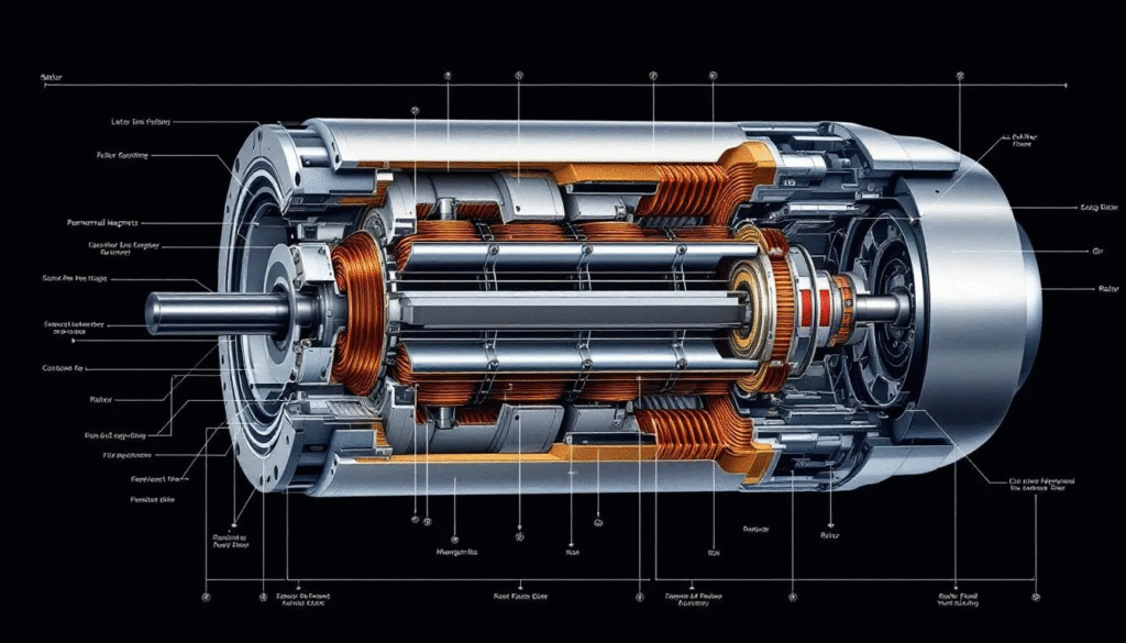 Design Features of Large Brushless Electric Motors